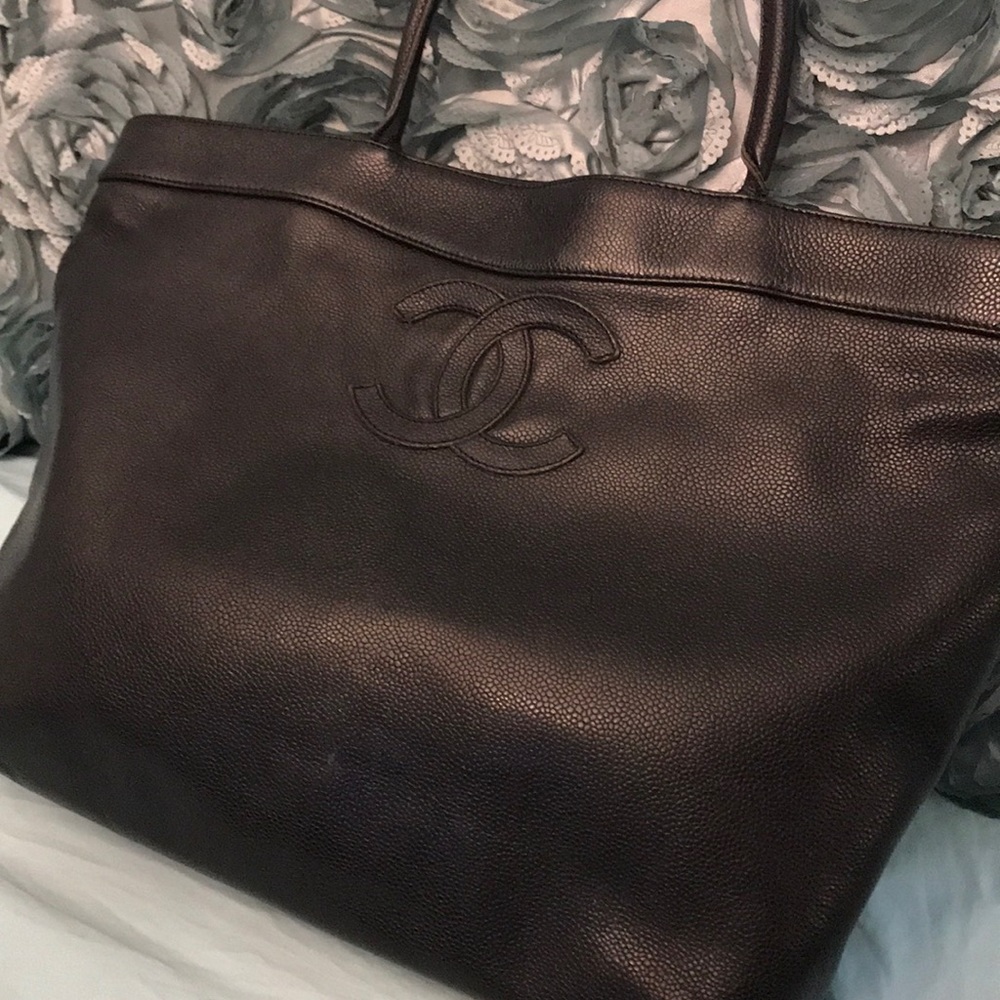 Authentic Chanel Leather Tote